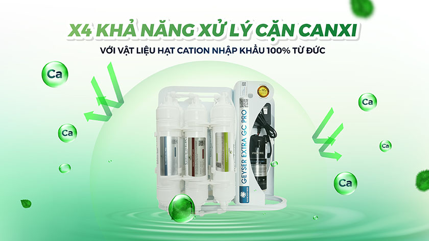 Nhờ hệ thống xử lý cặn canxi giúp tăng tuổi thọ máy 