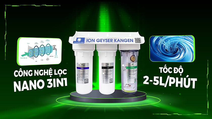 Tốc độ lọc nhanh chóng 2 - 5 lít/ phút 