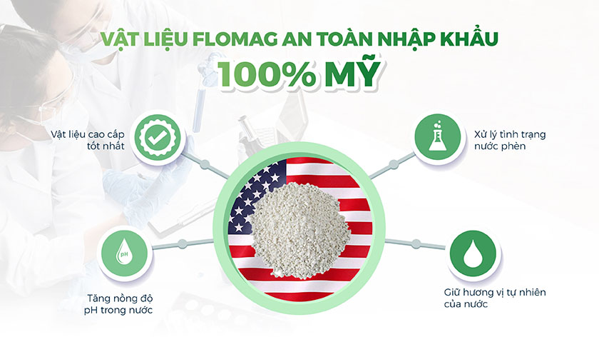 Hạt Flomag giúp tăng nồng độ pH trong nước 