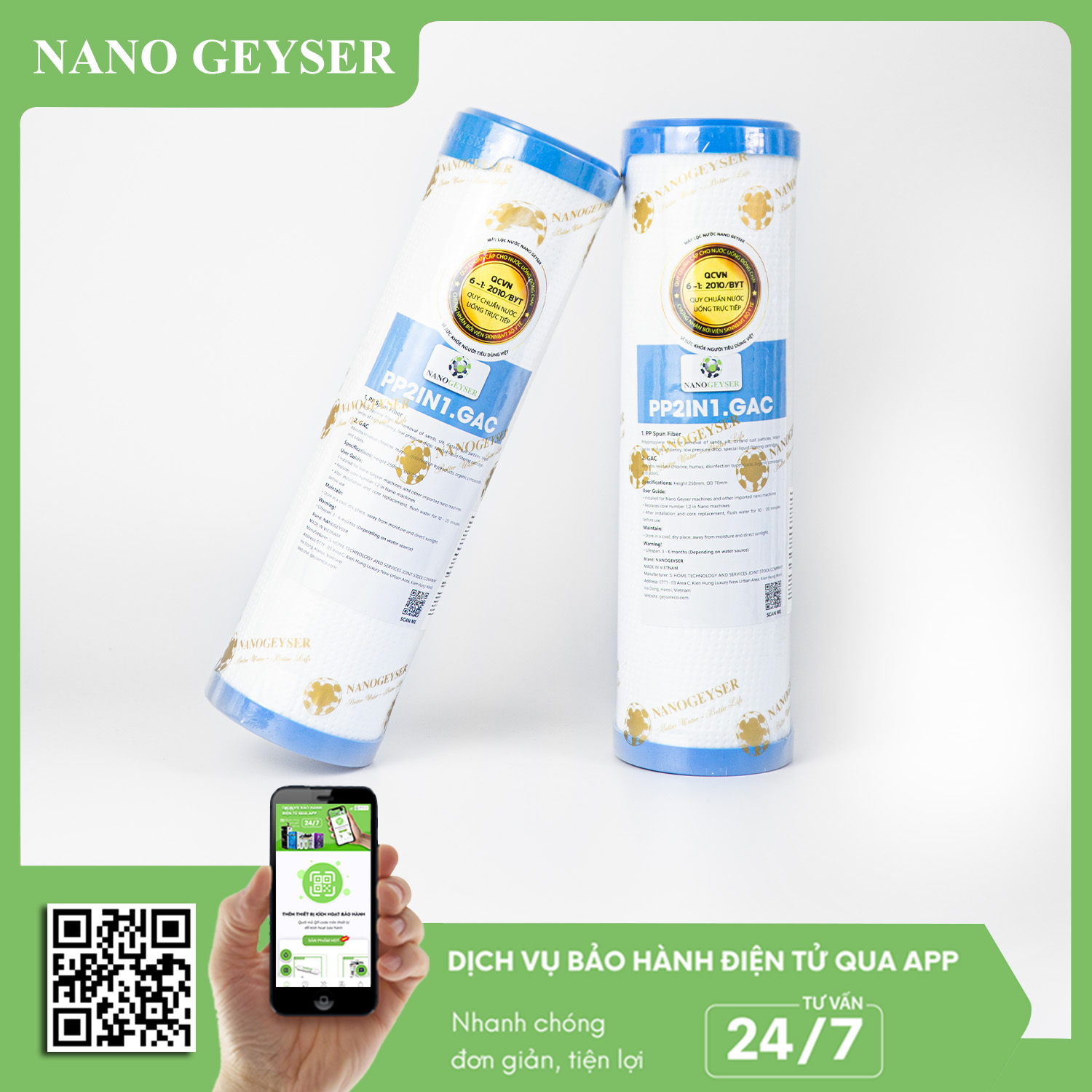 Lõi PP.2IN1.GAC Nano Geyser