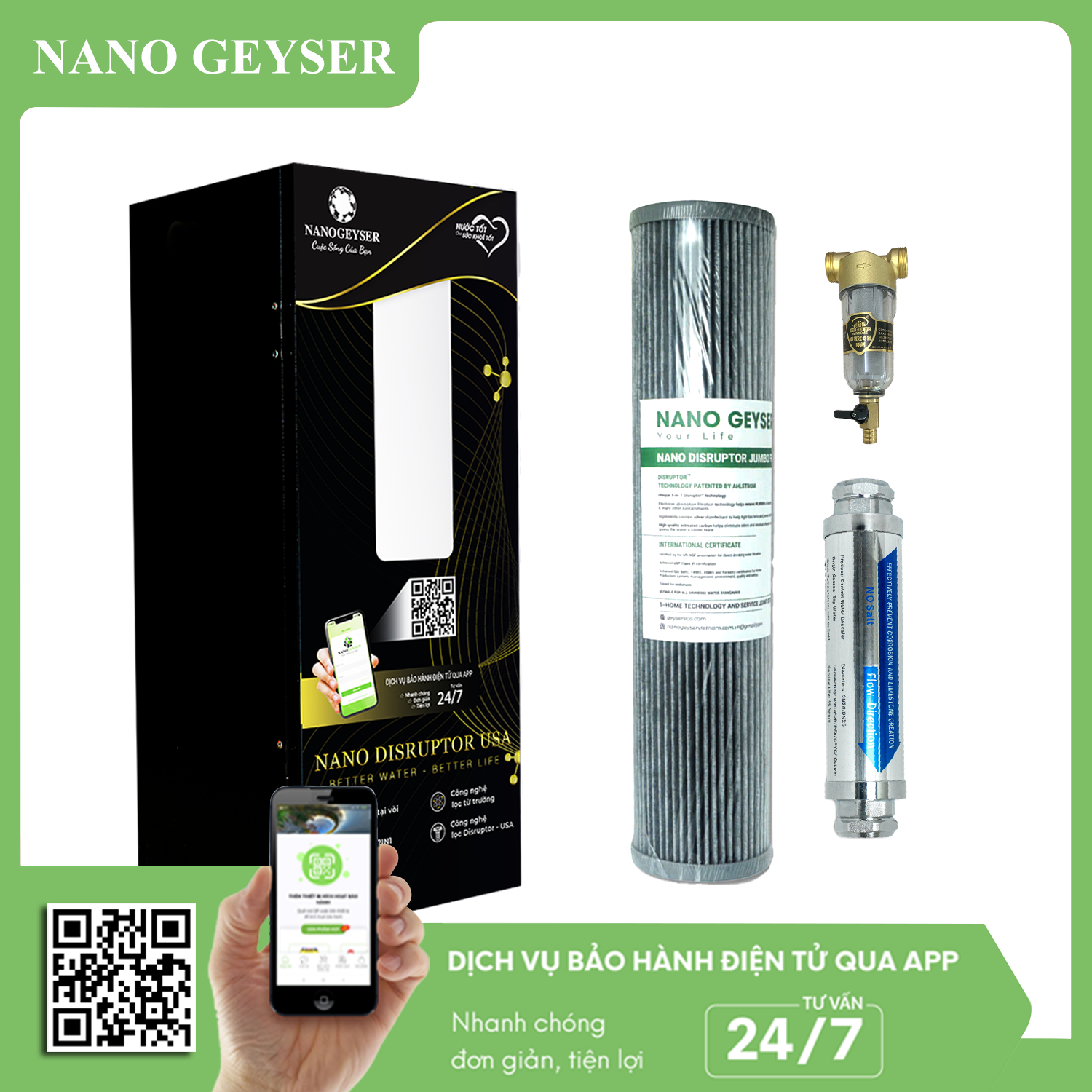 Lọc Tổng Từ Trường Disruptor Nano Geyser GN-LT02