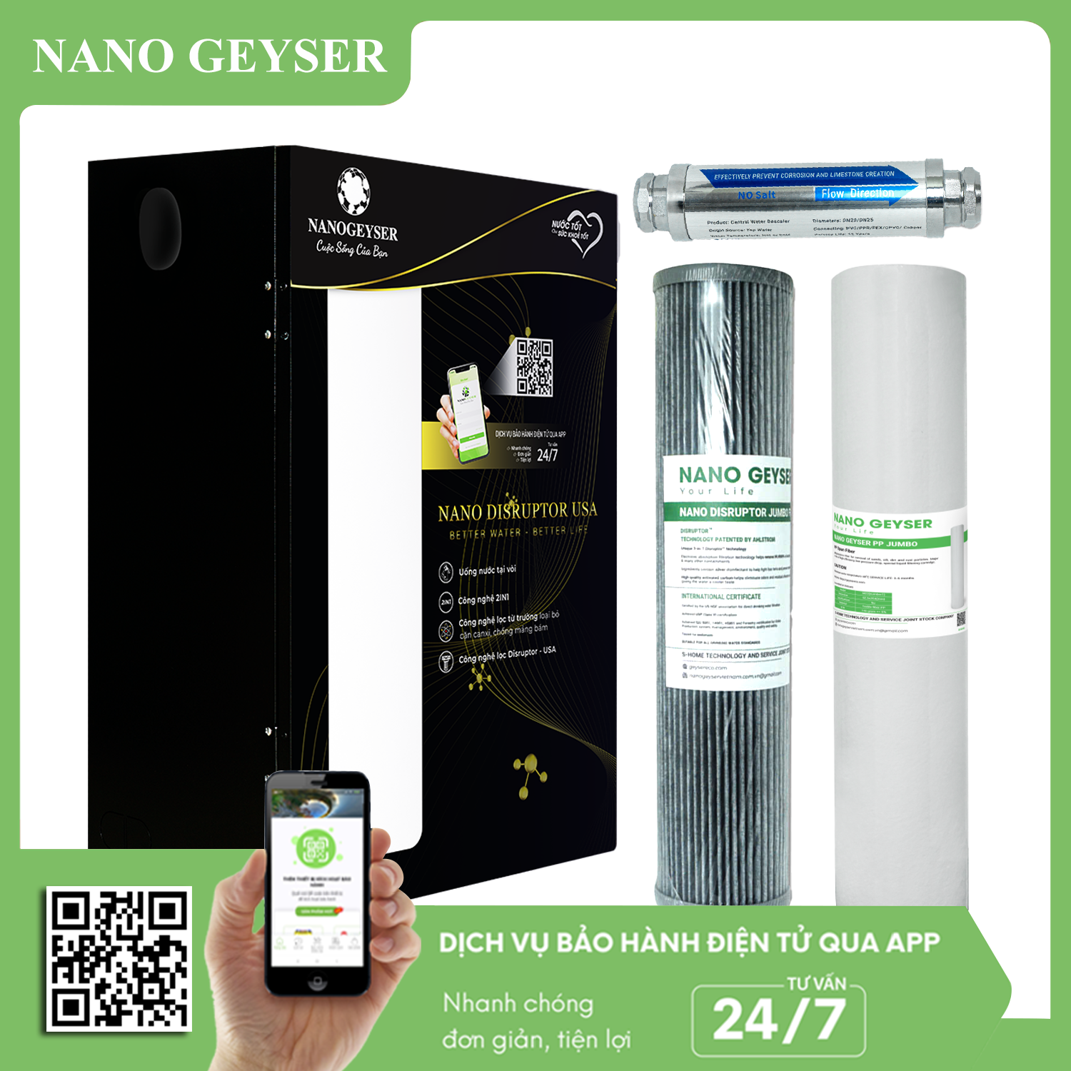 Lọc Tổng  Từ Trường Disruptor Nano Geyser GN-LT03