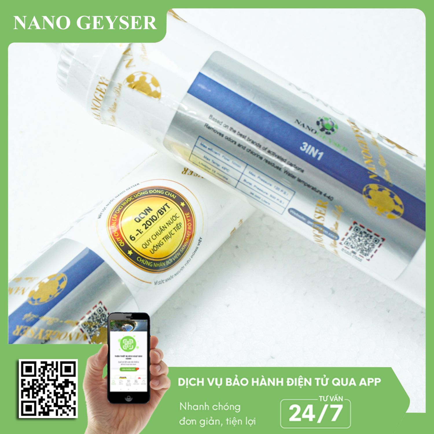 Lõi 3IN1 Big Nano Geyser