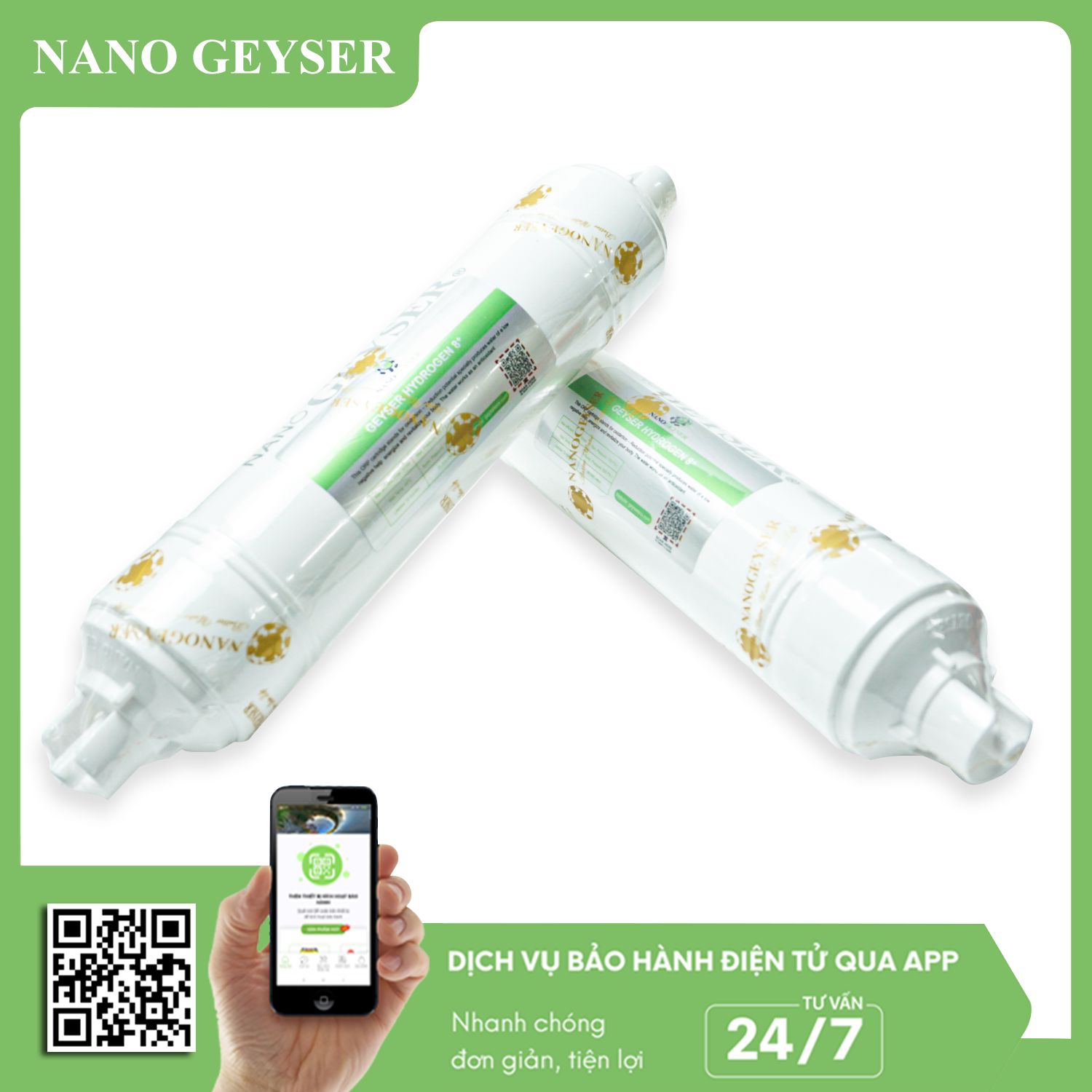 Lõi Hydrogen 8+ Nano Geyser