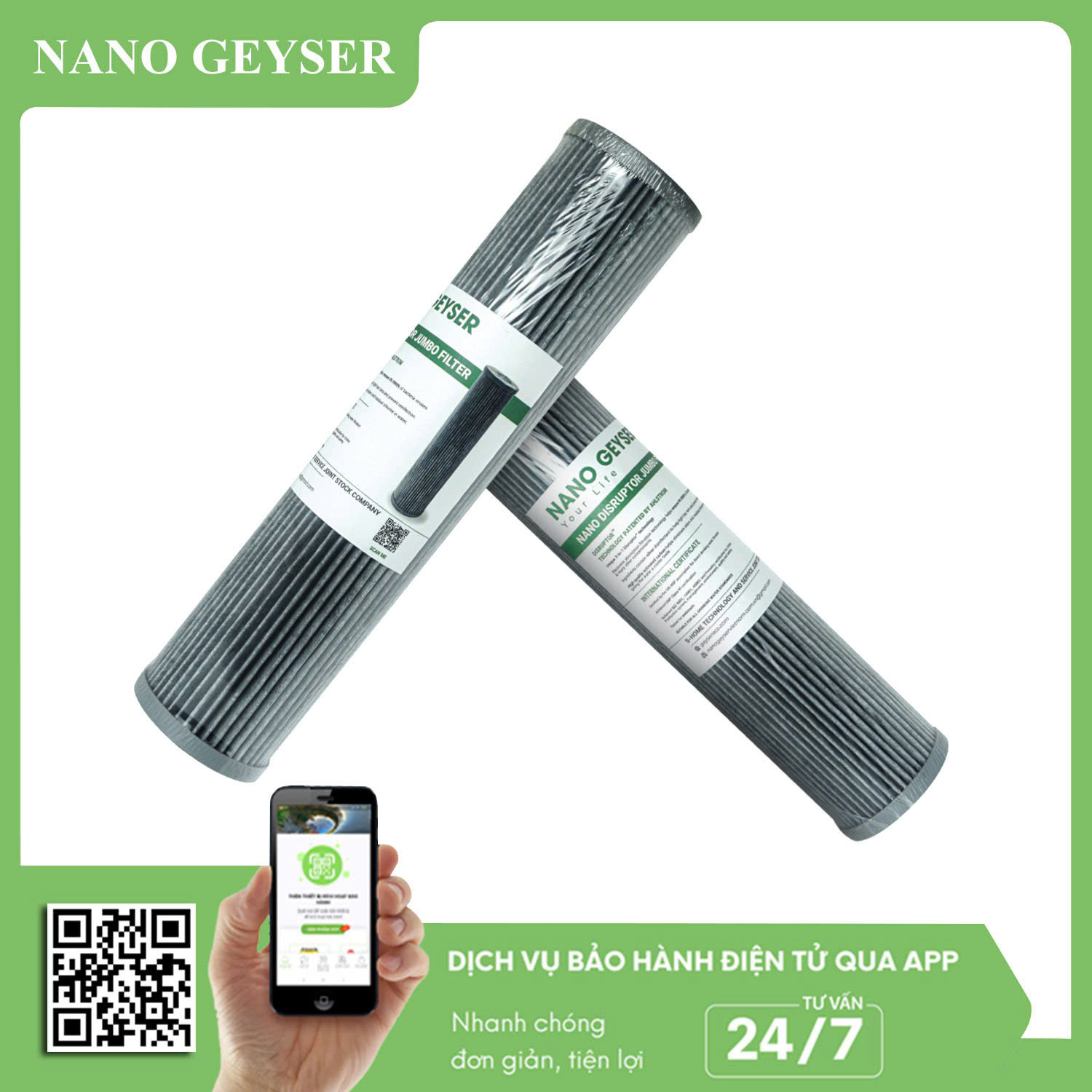 Lõi lọc Disruptor Nano Geyser 20inch Jumbo