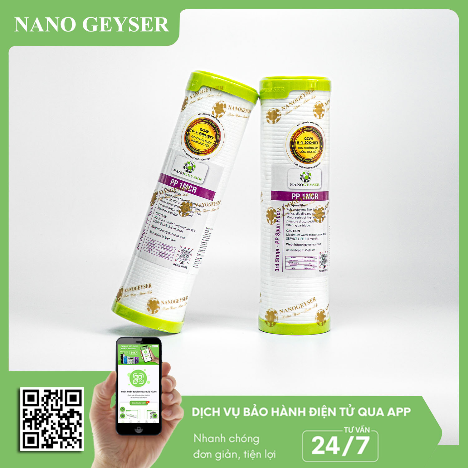 Lõi PP 1MCR Nano Geyser