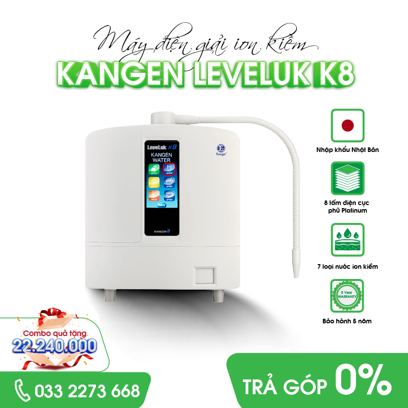 Máy Điện Giải Ion Kiềm Kangen Enagic Leveluk K8