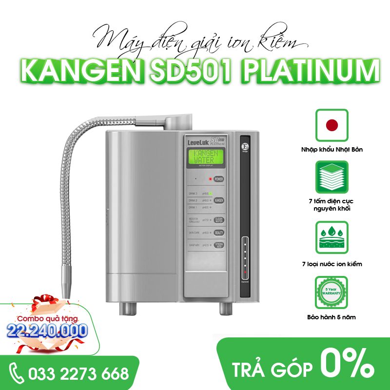 Máy Điện Giải Ion Kiềm Kangen Leveluk SD501 Platinum