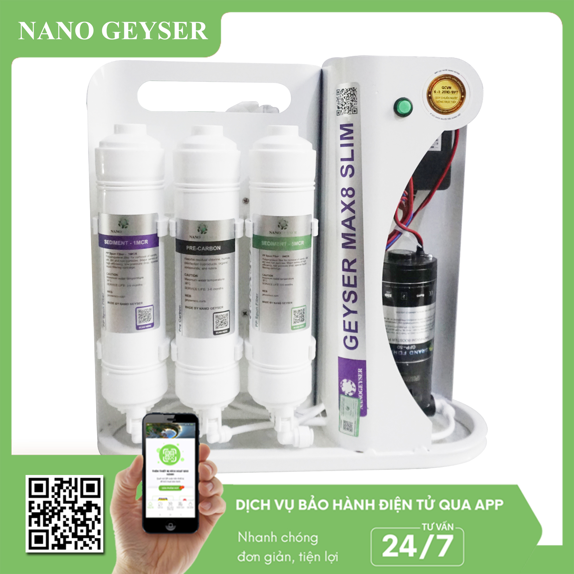 Máy lọc nước Geyser Max8 Slim