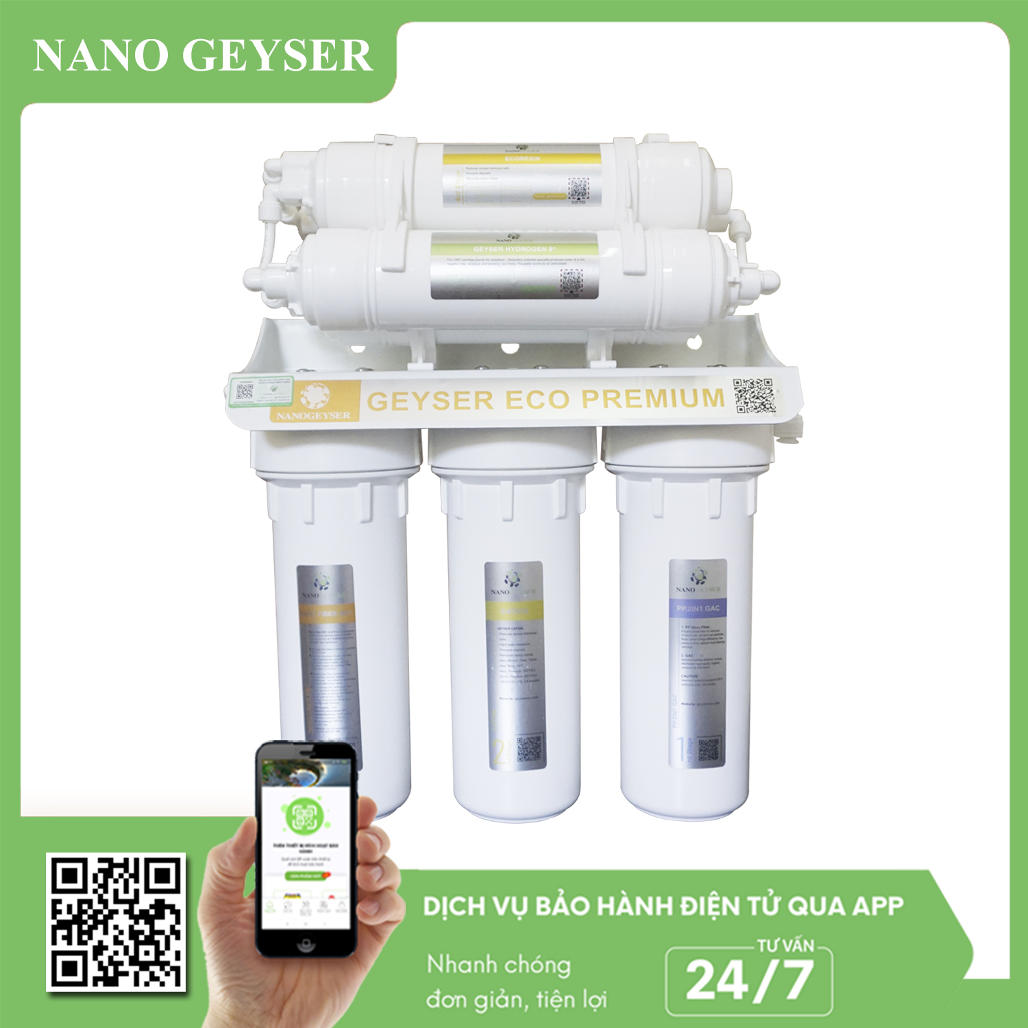 Máy lọc nước Nano Geyser Eco Premium
