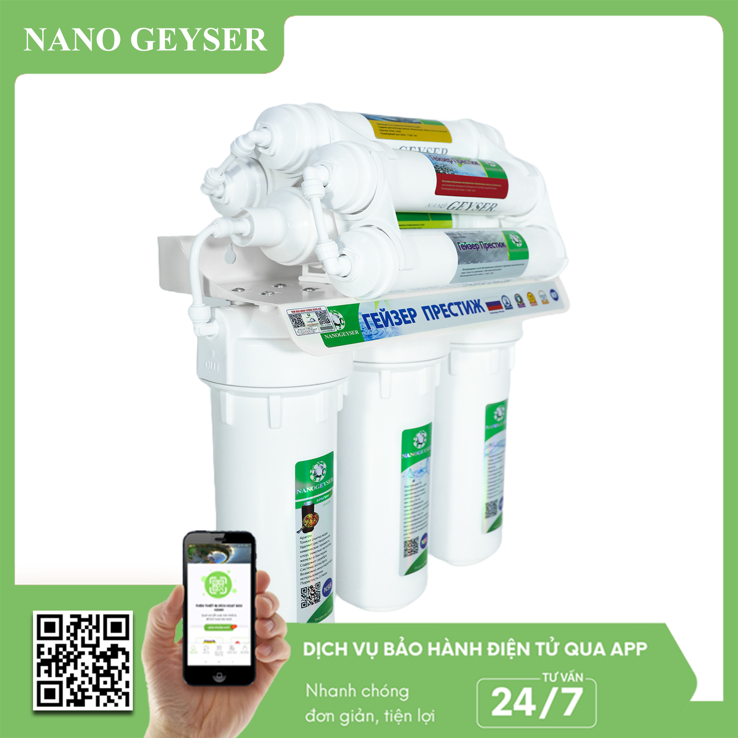 Máy lọc nước Nano Geyser Eco8 Plus