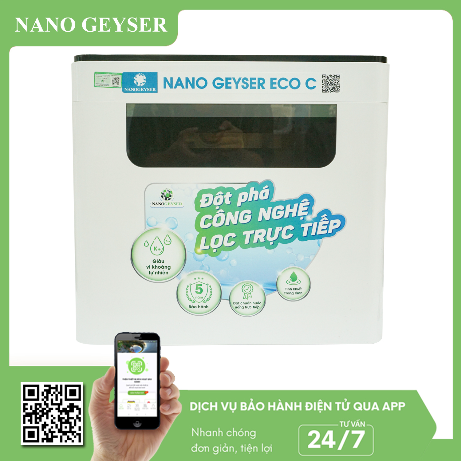Máy lọc nước Nano Geyser RO ECO C9