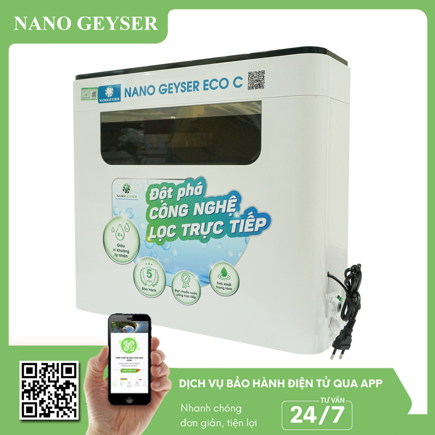 Máy lọc nước Nano Geyser RO ECO C9